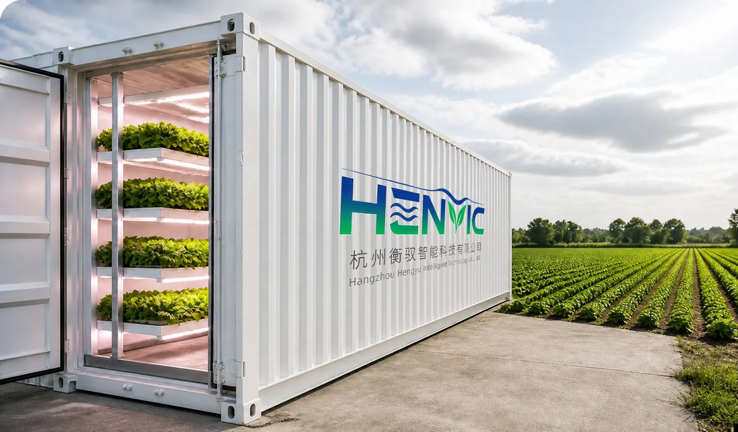 40 ft Vegetable Container Farm Arugula Programme